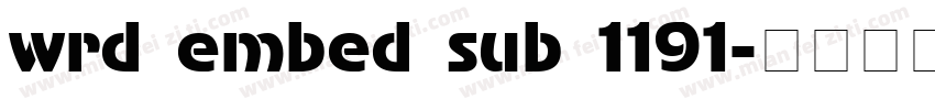 wrd embed sub 1191字体转换